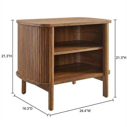 Open Nightstand in Modern Design with Sleek Profile and Sturdy Construction