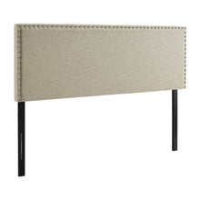 Upholstered Queen Headboard with Fabric Finish and Sturdy Construction