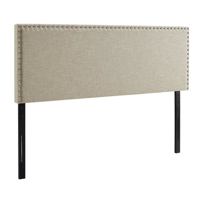 Upholstered Queen Headboard with Fabric Finish and Sturdy Construction