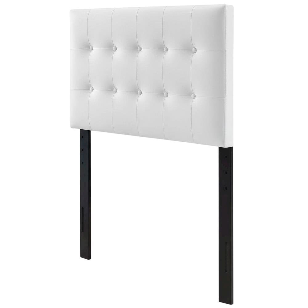 Upholstered Vinyl Twin Headboard with Durable Finish and Sleek Design