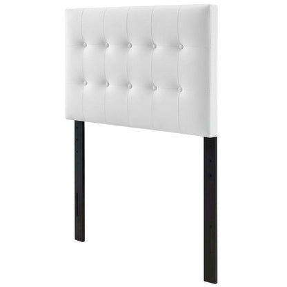Upholstered Vinyl Twin Headboard with Durable Finish and Sleek Design