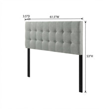 Upholstered Fabric Queen Headboard with Padded Design and Durable Frame