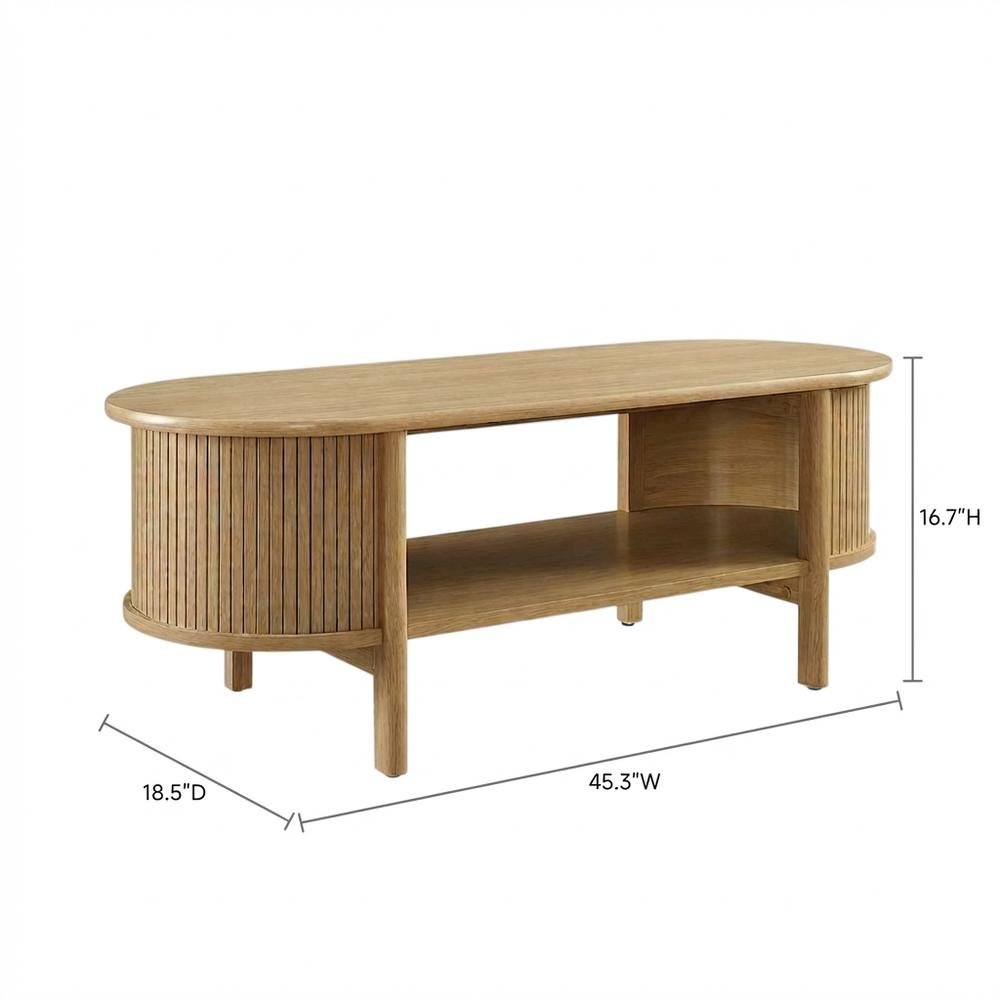 Rectangular Coffee Table with Wooden Base and Modern Design