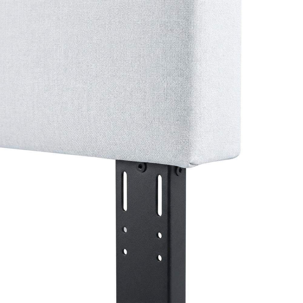 Linen-Upholstered Padded Headboard for Full and Queen Size Beds Only, White