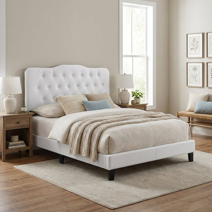 Upholstered Vinyl Queen Headboard with Stylish Design and Durable Finish