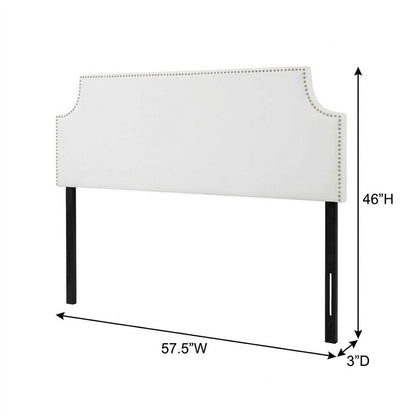 Upholstered Vinyl Full Headboard with Smooth Finish and Durable Design