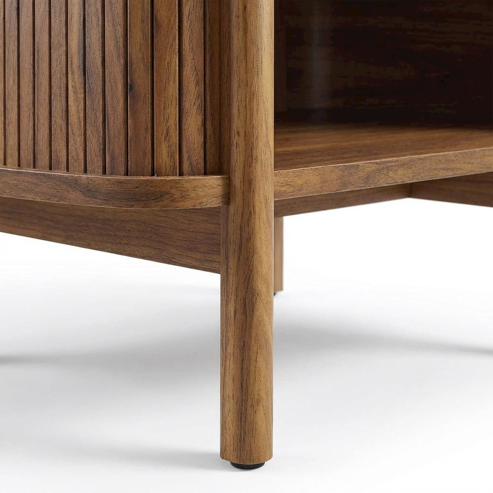 Open Nightstand in Modern Design with Sleek Profile and Sturdy Construction