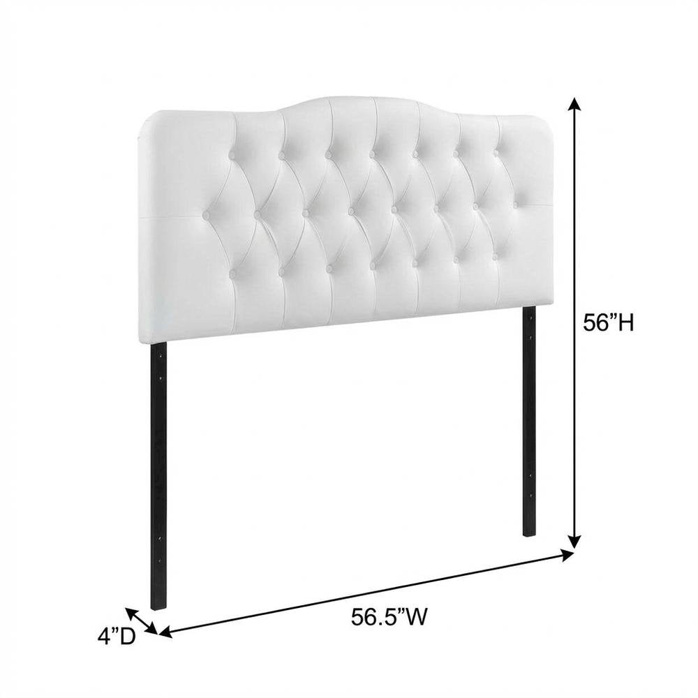 Upholstered Vinyl Full Headboard with Durable Padding and Classic Design