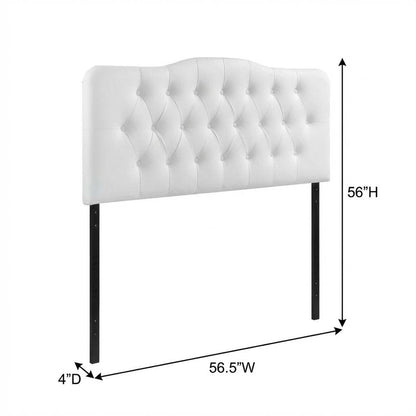 Upholstered Vinyl Full Headboard with Durable Padding and Classic Design