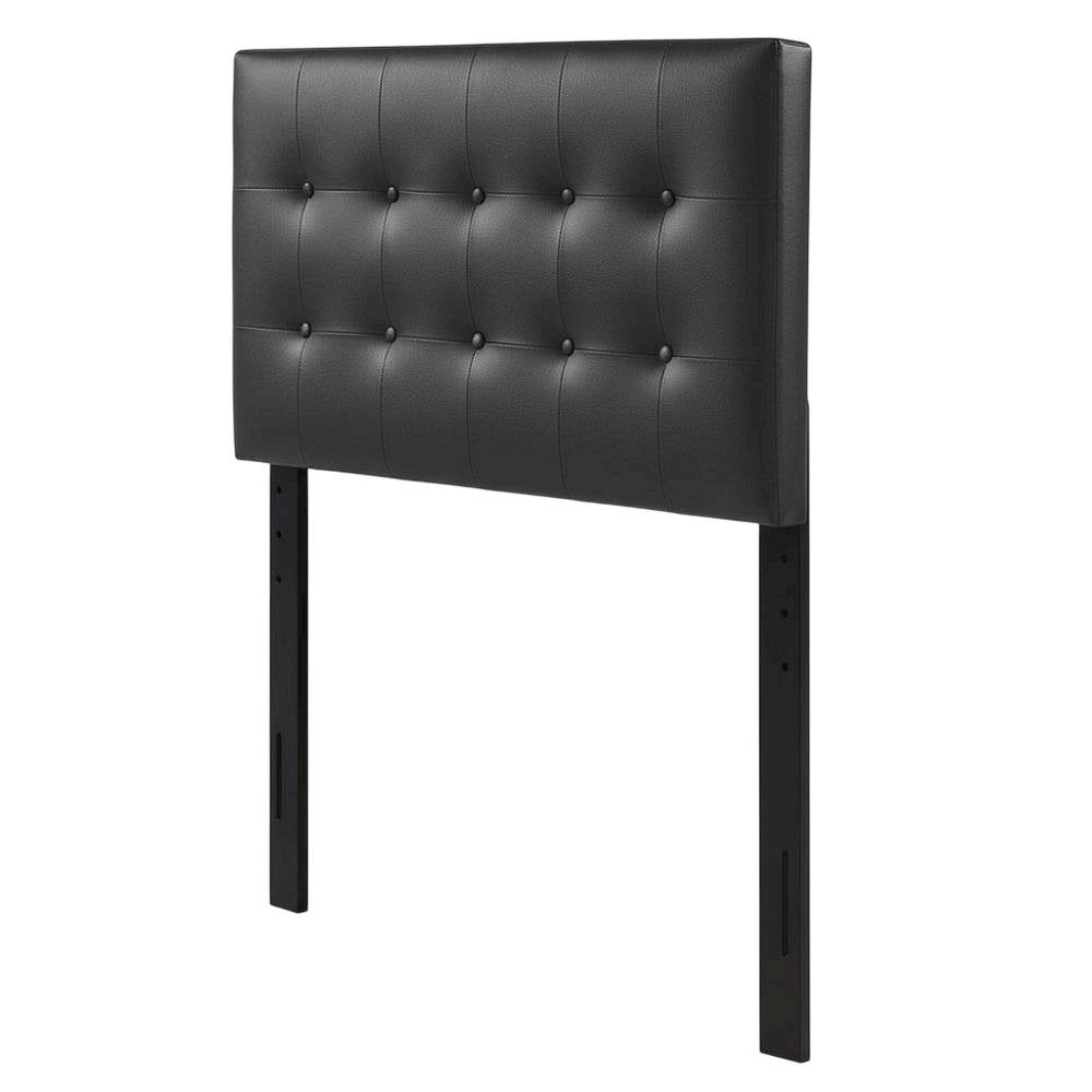 Upholstered Vinyl Twin Headboard with Cushioned Support and Durable Frame