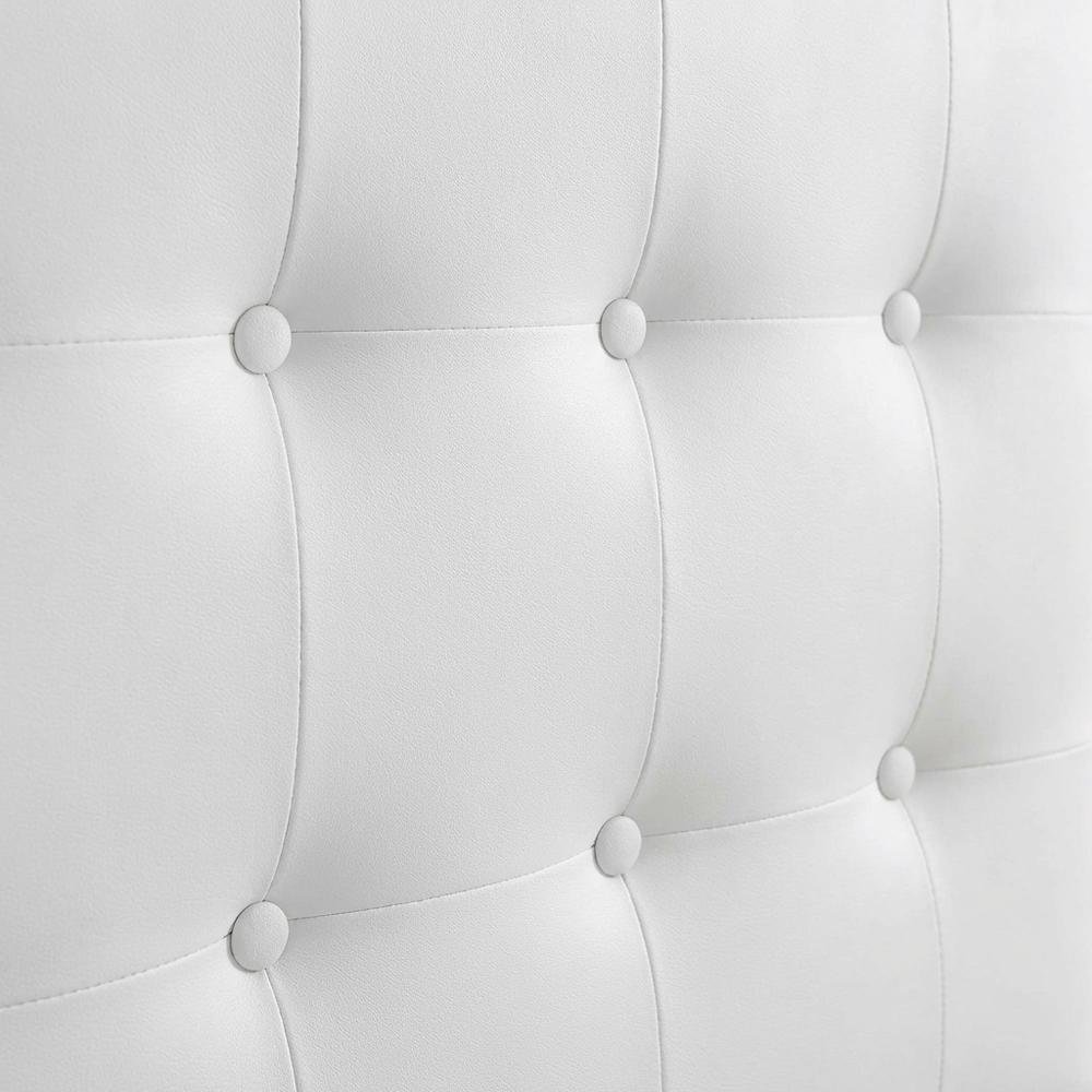 Upholstered Vinyl Twin Headboard with Durable Finish and Sleek Design