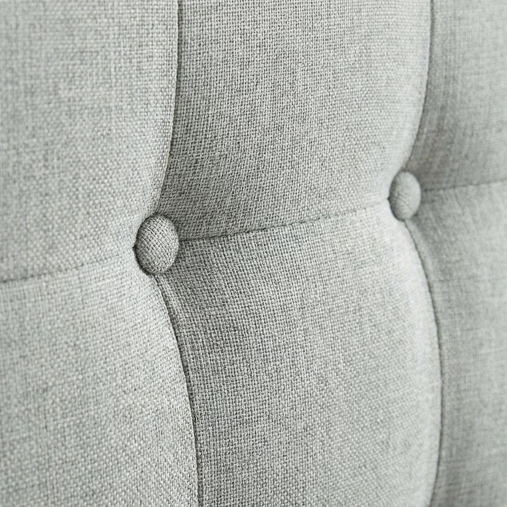Upholstered Fabric Twin Headboard in Neutral Tone with Padded Design
