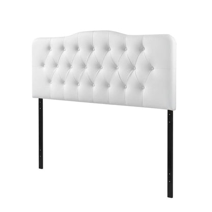 Upholstered Vinyl King Headboard with Durable Finish and Contemporary Design