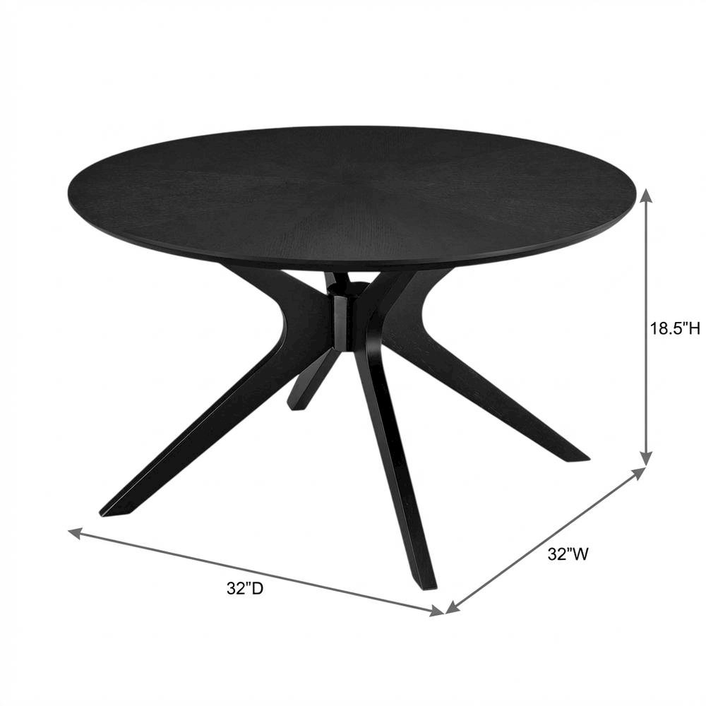 Round Wooden Coffee Table with Modern Design and Durable Build