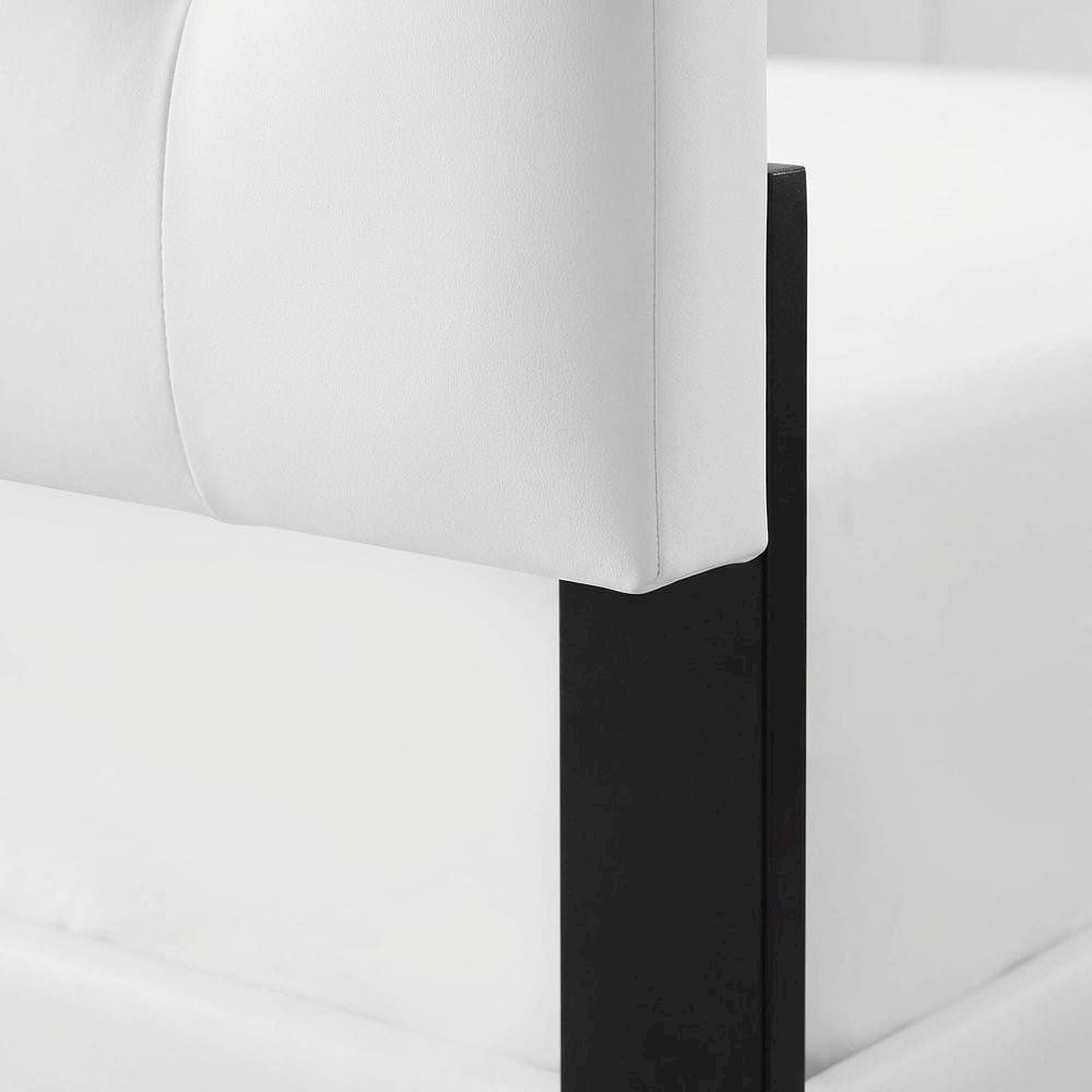 Upholstered Vinyl Twin Headboard with Durable Finish and Sleek Design