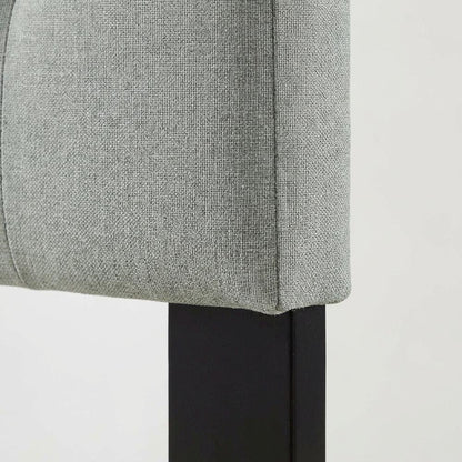 Upholstered Fabric Twin Headboard in Neutral Tone with Padded Design