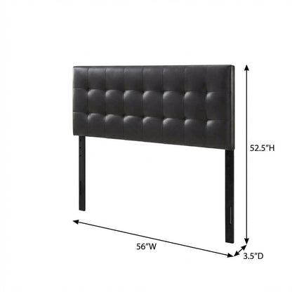 Upholstered Vinyl Full Headboard with Plush Padding and Sleek Design
