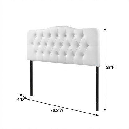Upholstered Vinyl King Headboard with Durable Finish and Contemporary Design