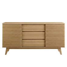 Wooden Sideboard Buffet Cabinet with Storage for Dining Room, Oak