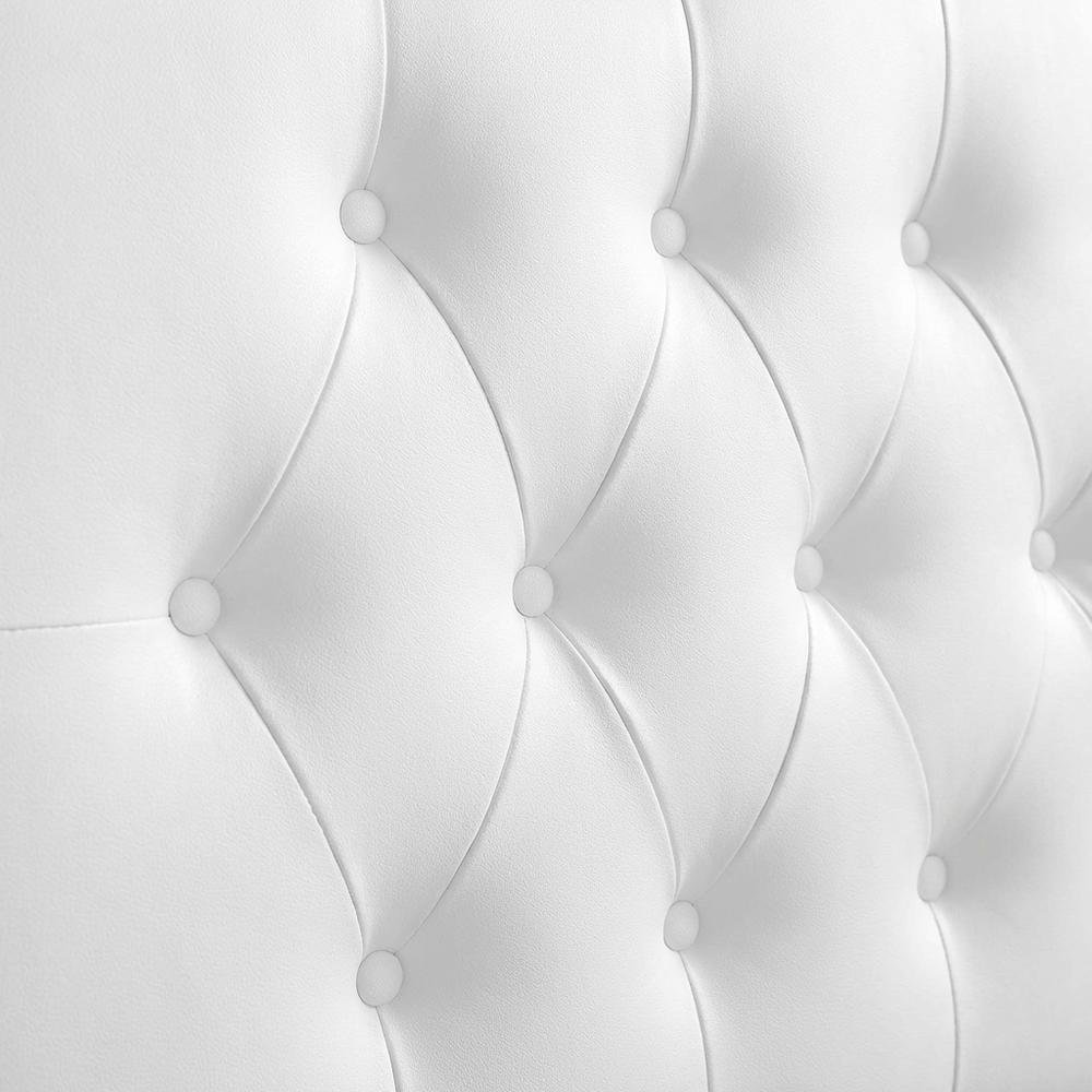 Upholstered Vinyl King Headboard with Durable Finish and Contemporary Design