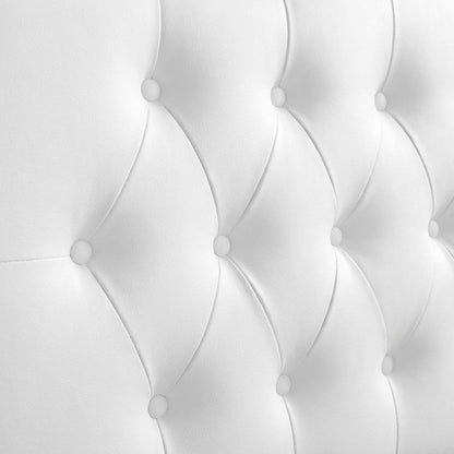 Upholstered Vinyl King Headboard with Durable Finish and Contemporary Design