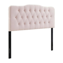 Pink Tufted Velvet Headboard with Diamond Pattern and Plush Padding