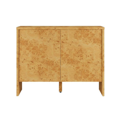 Wooden Brown Sideboard with Engineered Material and Sleek Design
