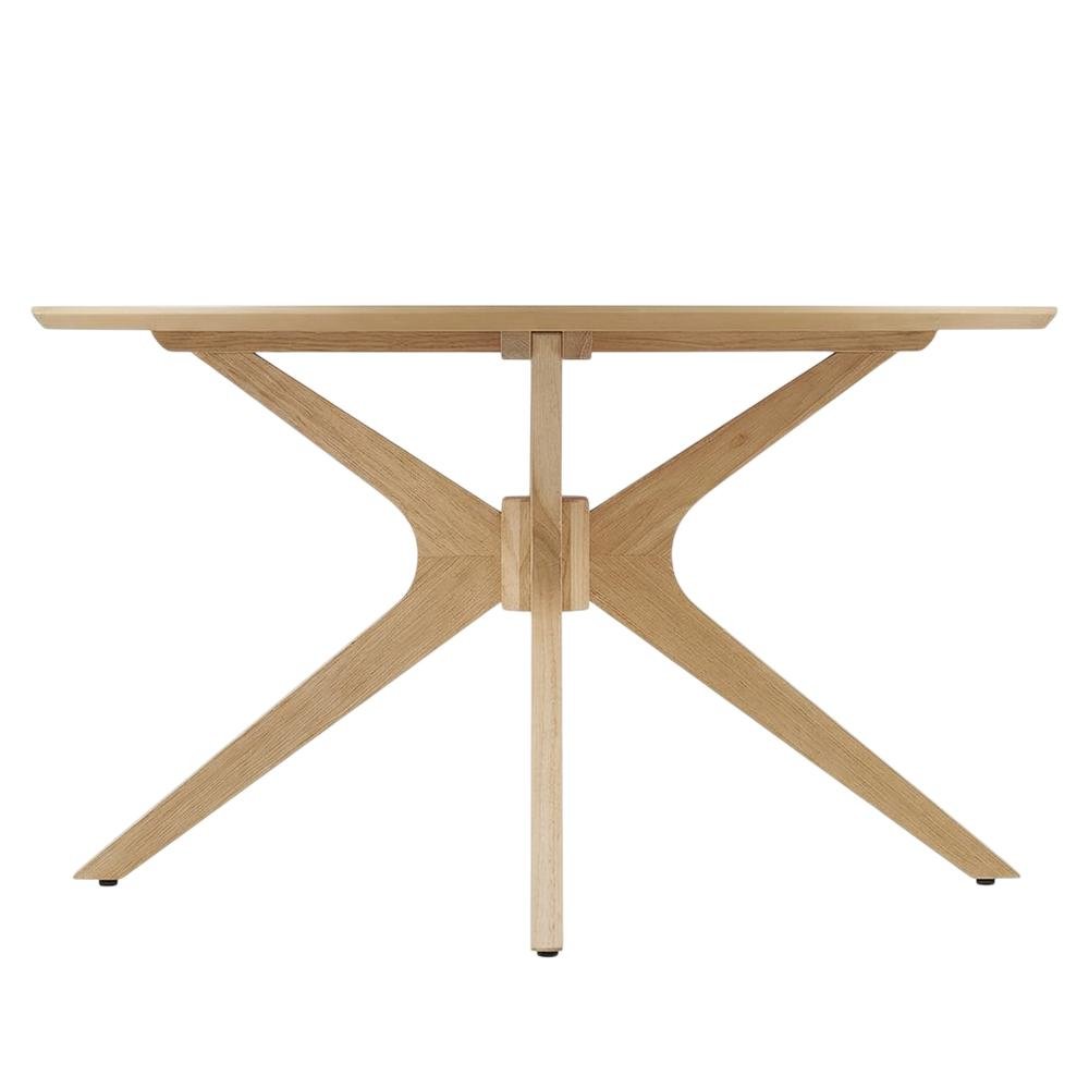 Round Wood Coffee Table with 20 lb Weight and Compact Design