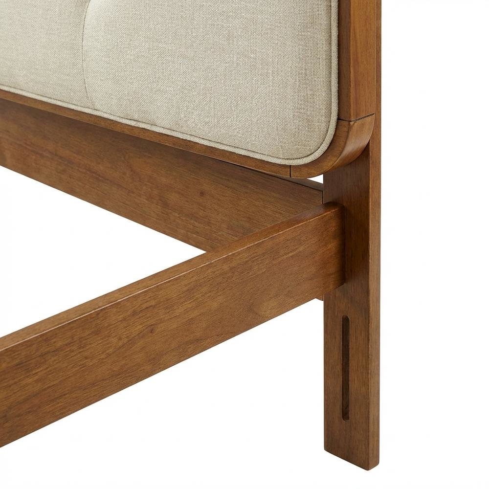 Tufted Fabric Full Headboard with Wood Frame and Classic Design