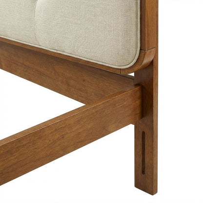 Tufted Fabric Full Headboard with Wood Frame and Classic Design