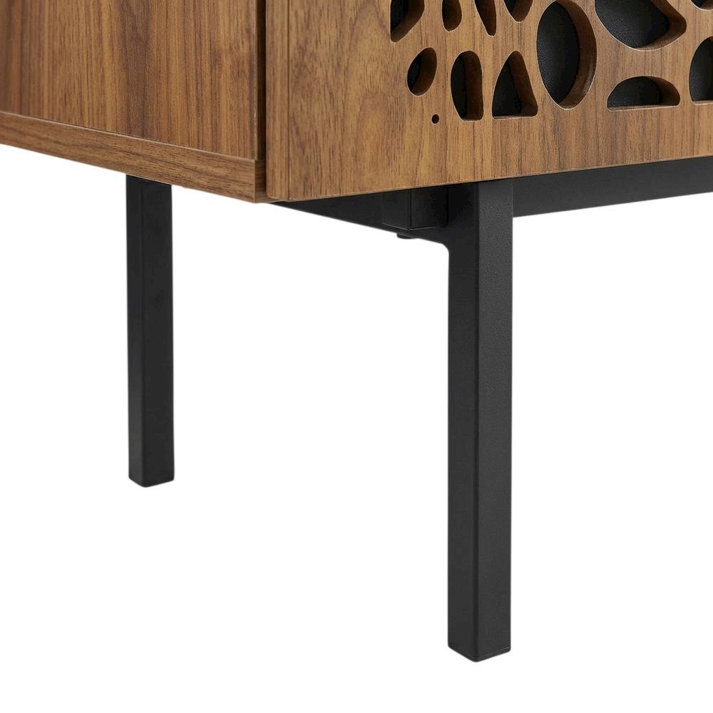 Wooden Brown TV Stand with Ample Storage Space and Modern Design