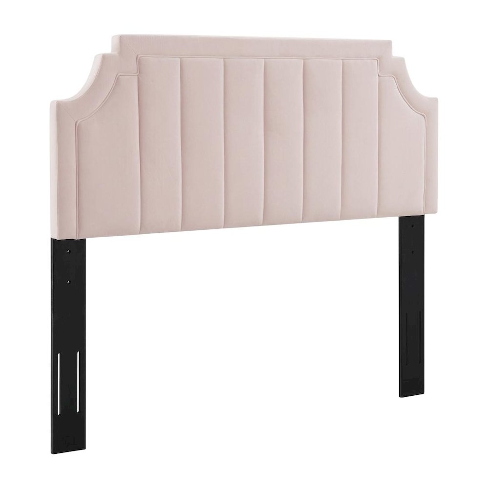 Channel Tufted Velvet Twin Headboard with Performance Fabric and Elegant Design