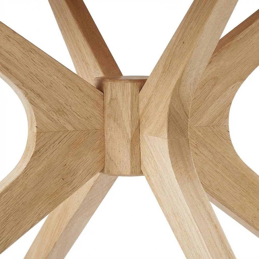 Round Wood Coffee Table with 20 lb Weight and Compact Design