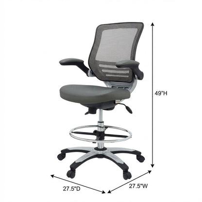 Plastic Task Drafting Chair with Armrests and Adjustable Height