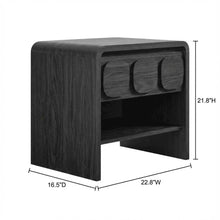 Wooden Nightstand with Single Drawer and Modern Design