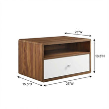 Wooden Wall Mount Nightstand with Sleek Design and Compact Size