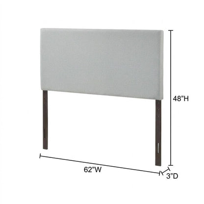 Upholstered Queen Headboard in Neutral Fabric, Durable Frame, Stylish Design