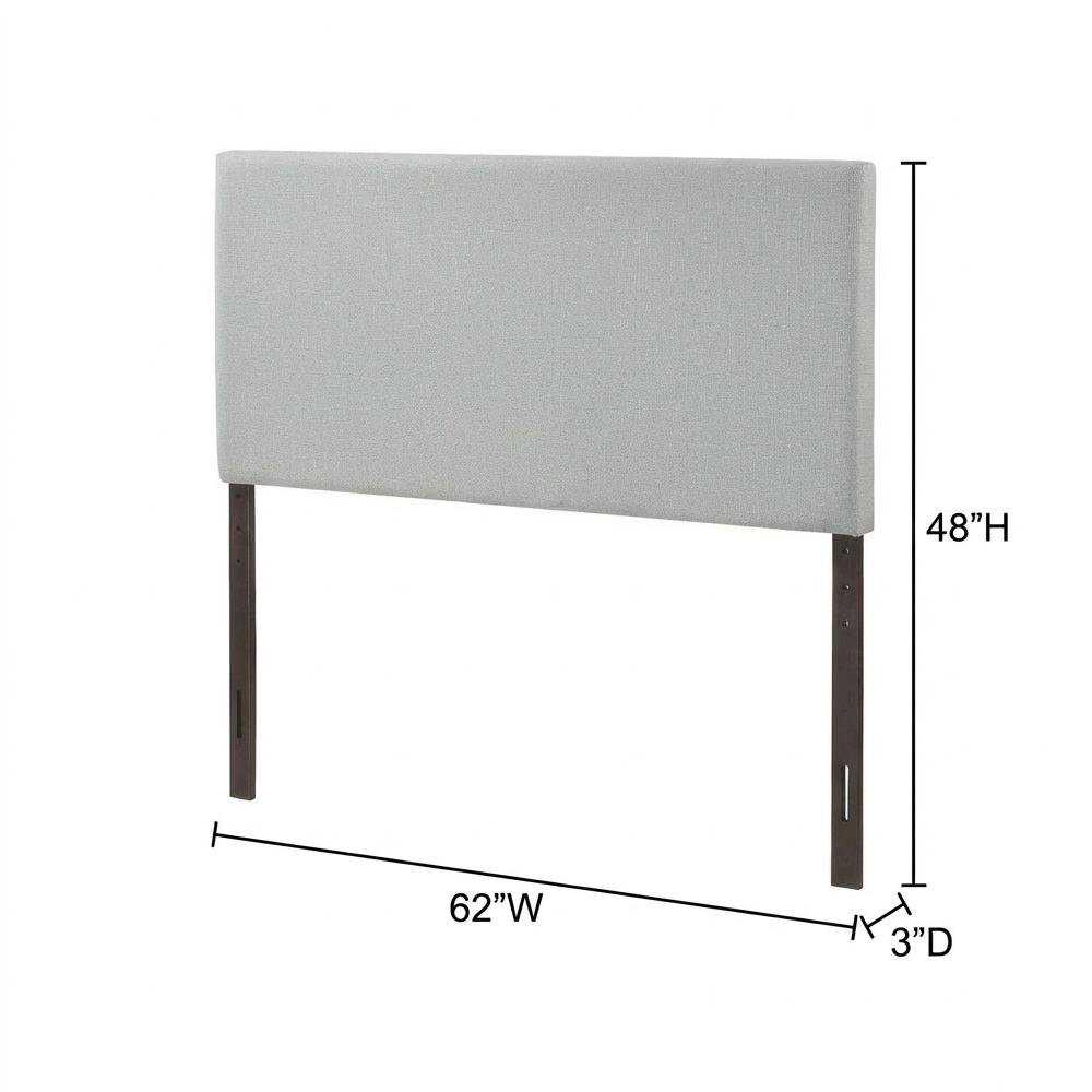 Upholstered Queen Headboard in Neutral Fabric, Durable Frame, Stylish Design