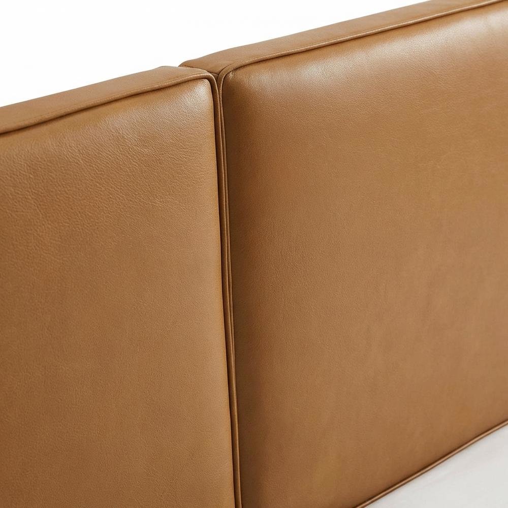Vegan Leather King Headboard with Padded Upholstery and Durable Frame