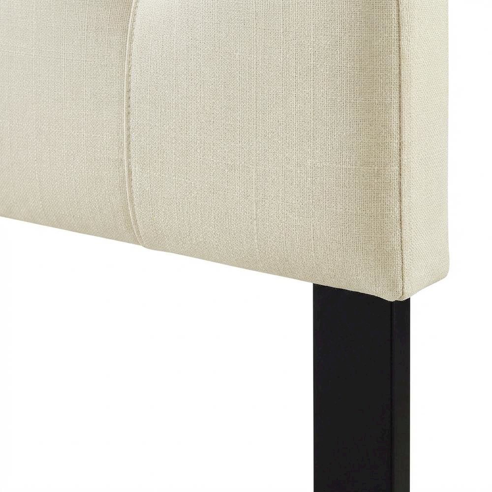 Upholstered Fabric King Headboard with Soft Padding and Classic Design