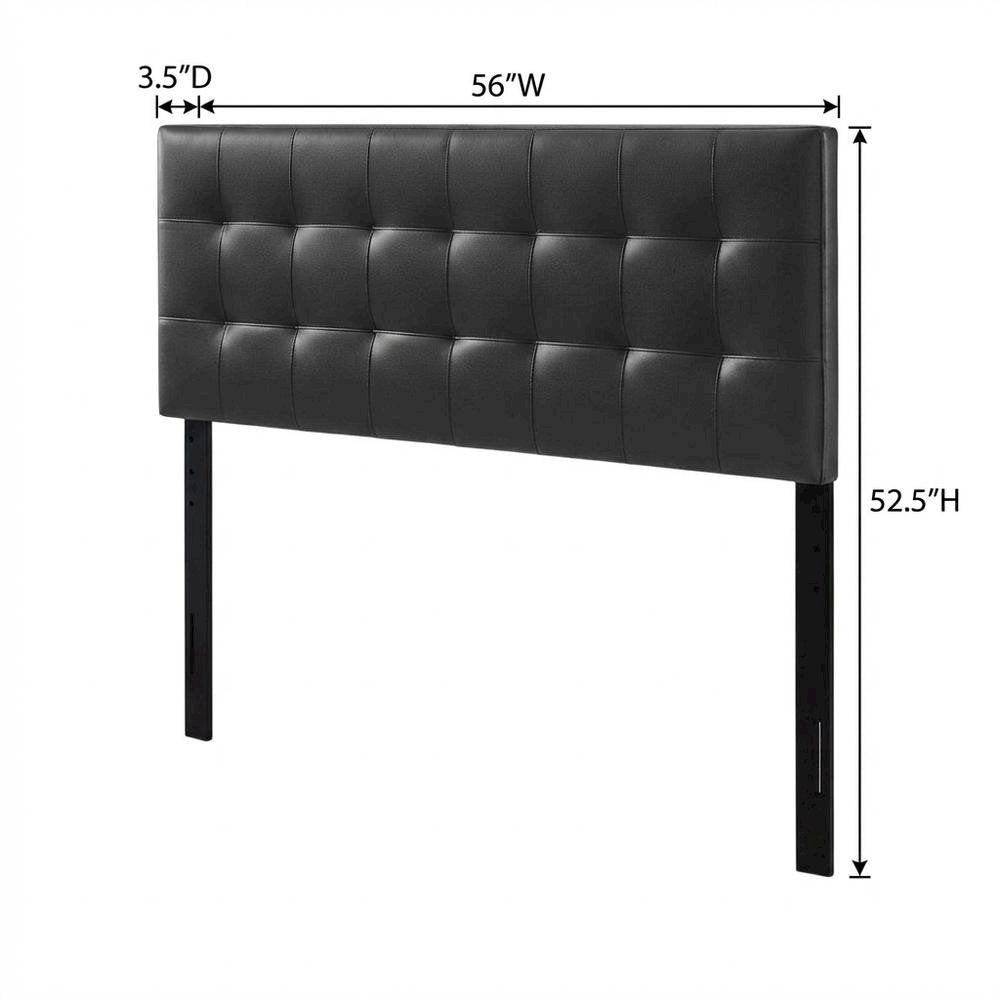 Upholstered Vinyl Full Headboard with Smooth Finish for Bedroom Comfort