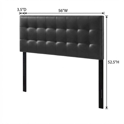 Upholstered Vinyl Full Headboard with Smooth Finish for Bedroom Comfort