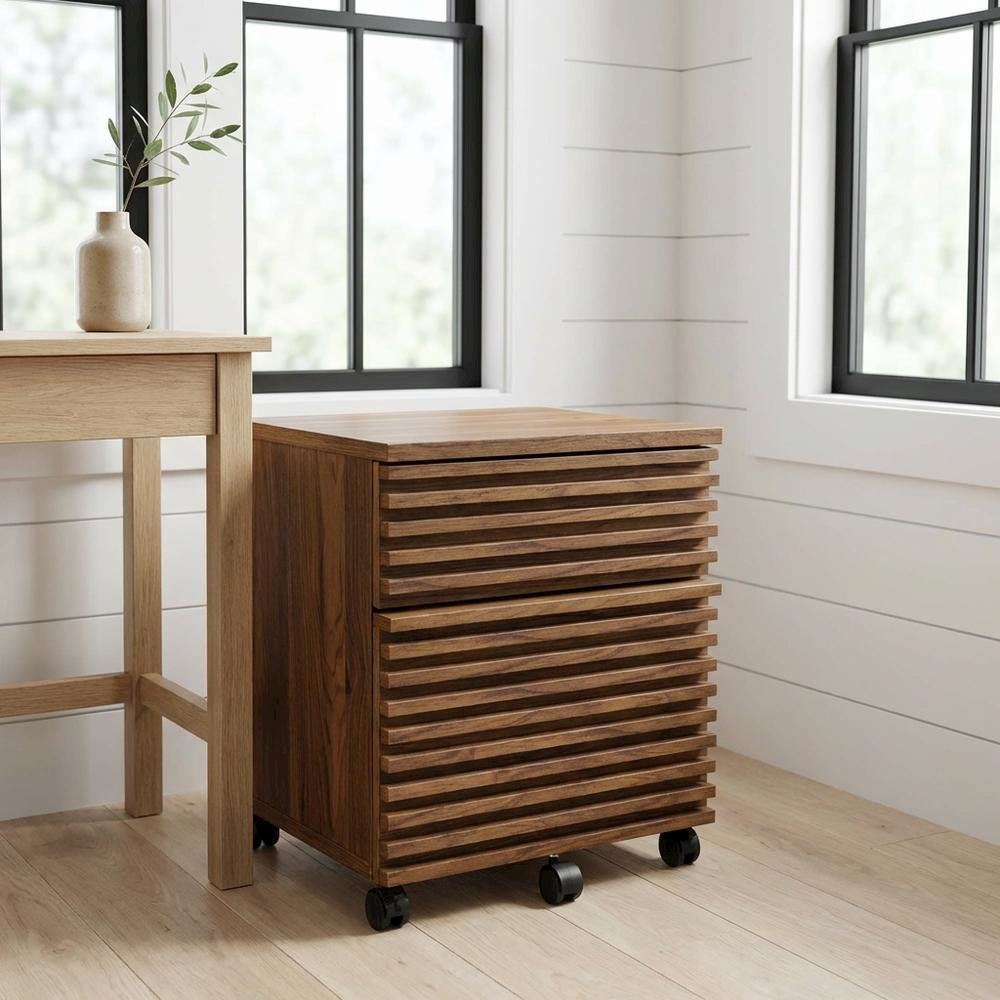 Wood File Cabinet In Finish With Spacious Storage And Classic Design