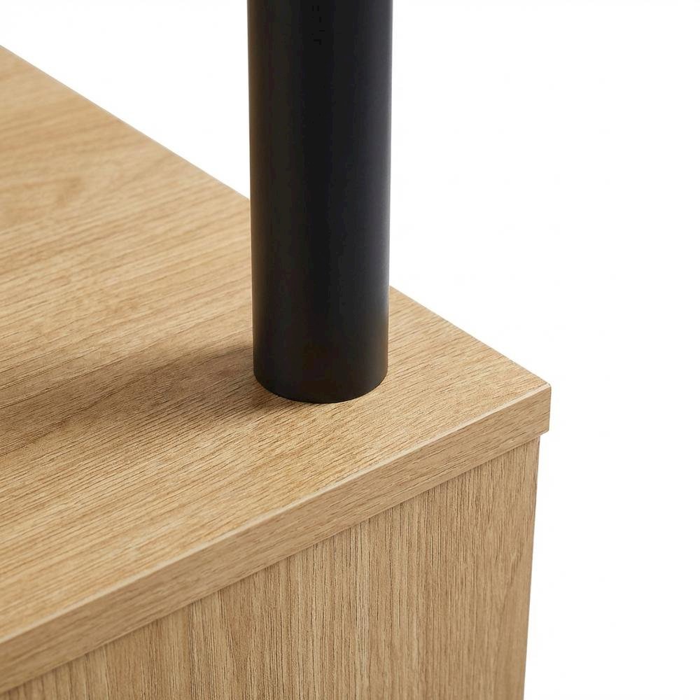 Modern Office Desk In Neutral Finish With Spacious Work Surface