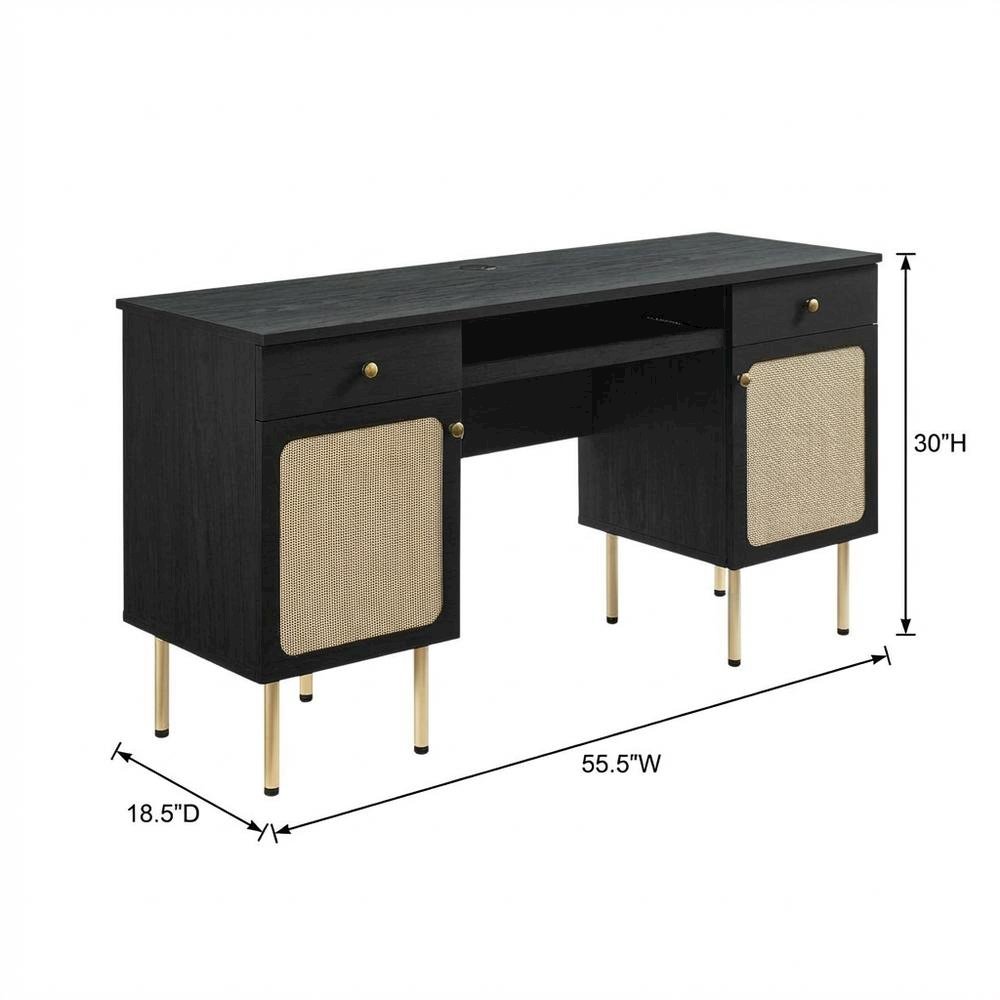 Office Desk With Sturdy Construction And Spacious Work Surface
