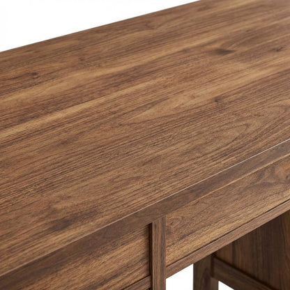 Wood Grain Office Desk with Spacious Surface and Modern Design