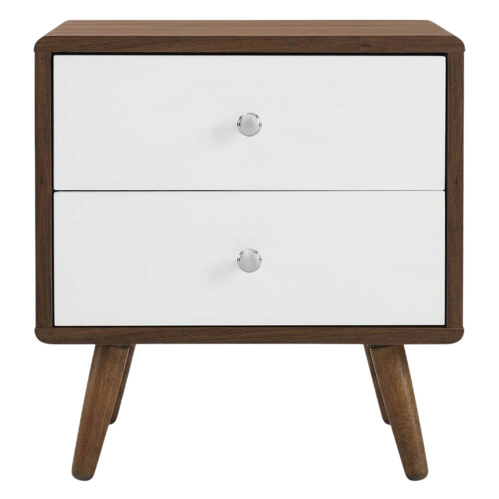 Nightstand with 2 Drawers and Compact Design
