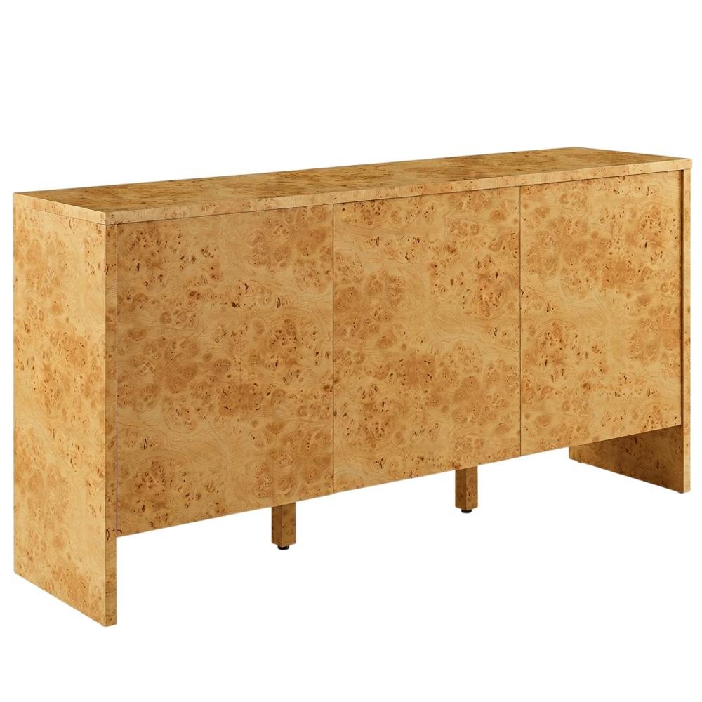 Burl Wood Sideboard with Spacious Storage and Elegant Finish