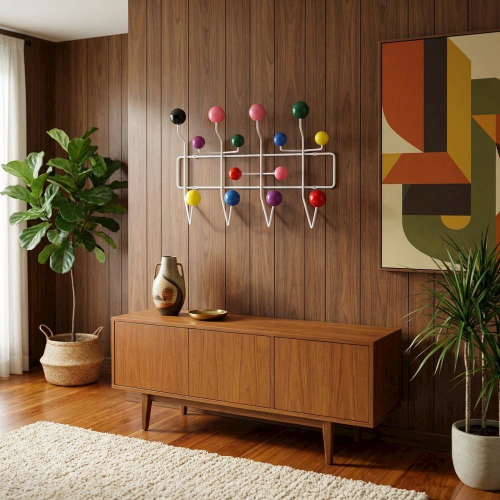 Multicolor Bicast Leather Wall Coat Rack, Decorative Panel Hooks