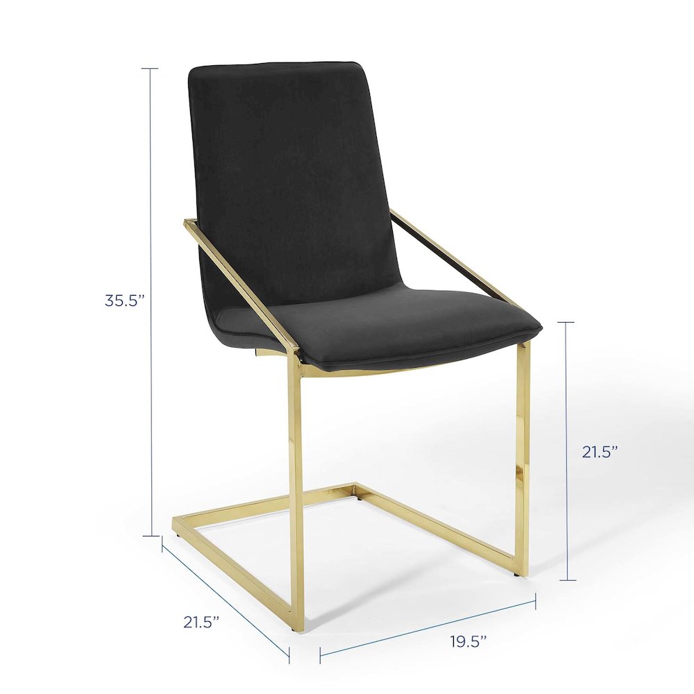 Pitch Performance Velvet Dining Armchair Set of 2
